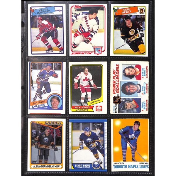 Lot of 9 Various Vintage Hockey Cards Various Teams Sets & Players