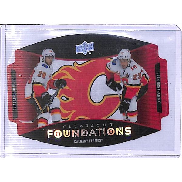 2020-21 Upper Deck Clear Cut Foundations Sean Monahan / Elias Lindholm
