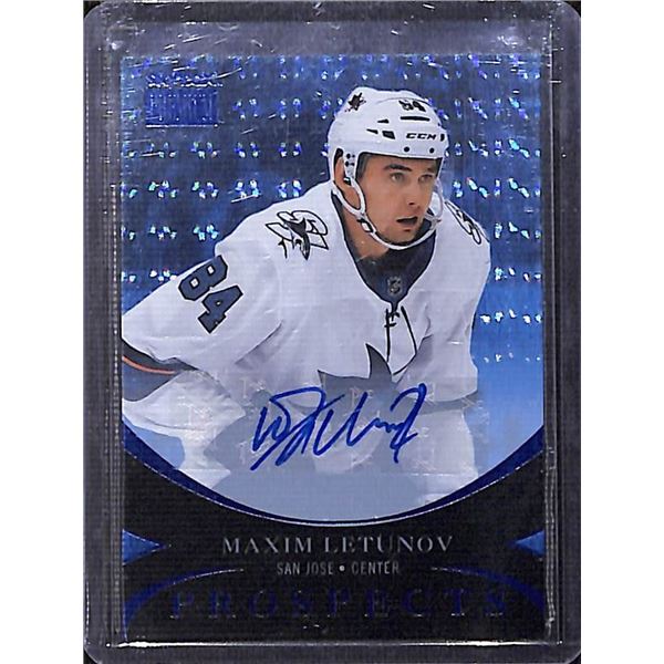 2020-21 Skybox Metal Universe Star Sapphires Auto #PP-38 Maxim Letunov RC