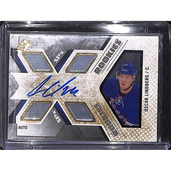 2015-16 SPx Rookie Auto 173/299 Oscar Lindberg #138 Rookie Auto
