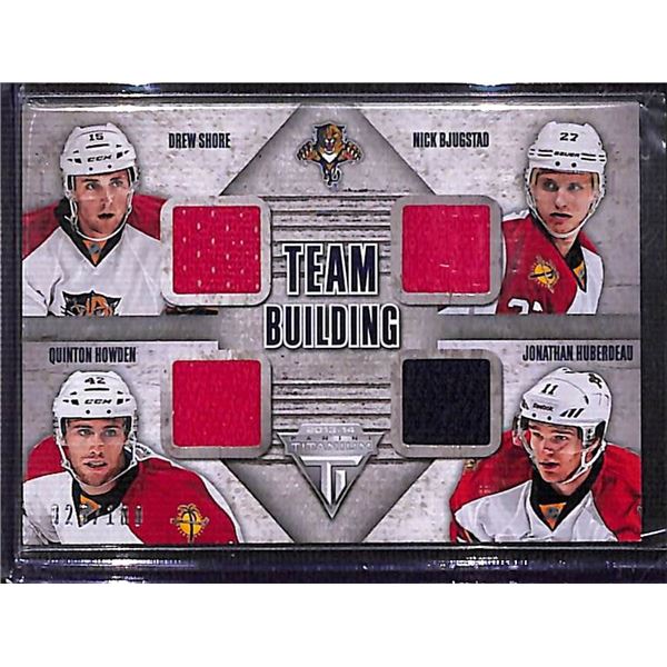 2013-14 Titanium Team Building Jerseys Howden/Shore/Bjustad/Huberdeau 25/100
