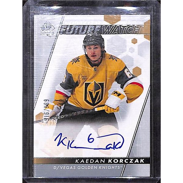 2022-23 Upper Deck SP Authentic Kaedan Korczak Future Watch Auto 916/999