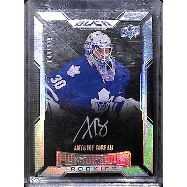 2015-16 Upper Deck UD Black Antoine Bibeau Lustrous Rookie Auto 44/299