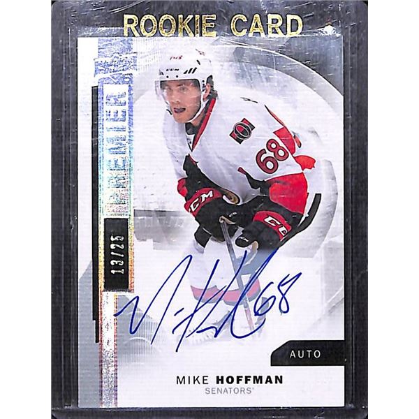 2015-16 Upper Deck Premier Mike Hoffman Silver Spectrum Autograph 13/25 BV $60