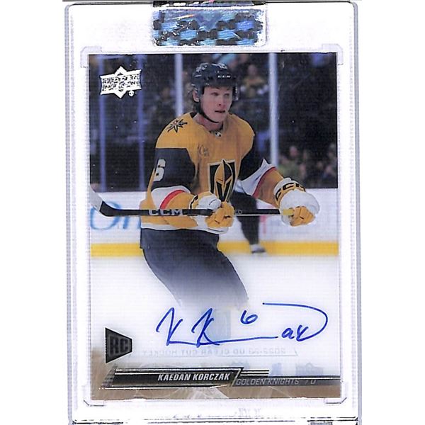 2022-23 Upper Deck Clear Cut RC Auto Kaedan Korczak