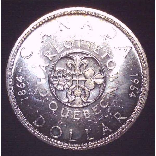 1964 Canadian Silver $1 Dollar Coin