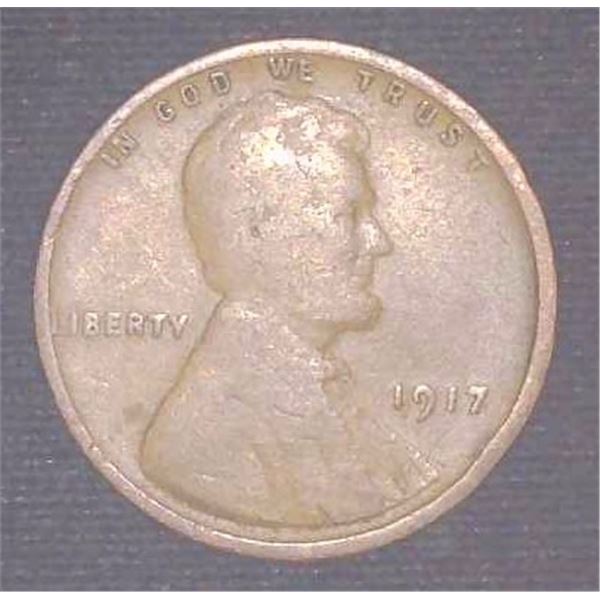 1917 USA 1 Cent Coin Penny