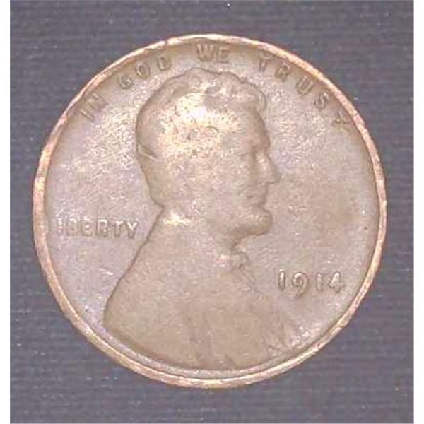 1914 USA Penny One Cent Coin