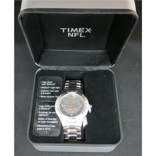New San Francisco 49ers Football Stainless Steel Indiglo Water Resistant Watch Retails $125