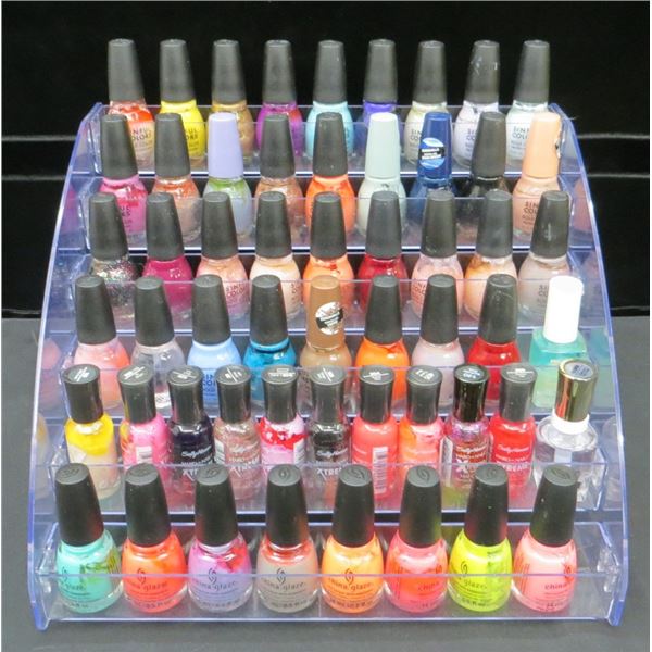 6 Tier Nail Polish Stand with 55 Bottles Of Nail Polish