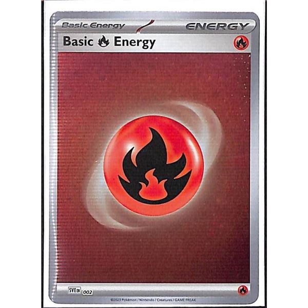 Pokemon - Fire Energy Card SVE 002 - Pokemon 151 - Cosmic Holo Foil