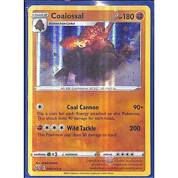 Pokemon Coalossal - 080/163 - Rare Holo Battle Styles