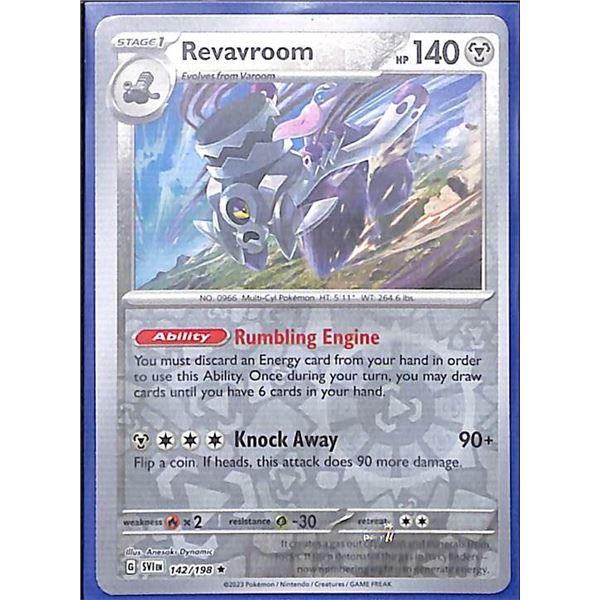 Pokemon Revavroom - 142/198 - Rare Reverse Holo Scarlet & Violet