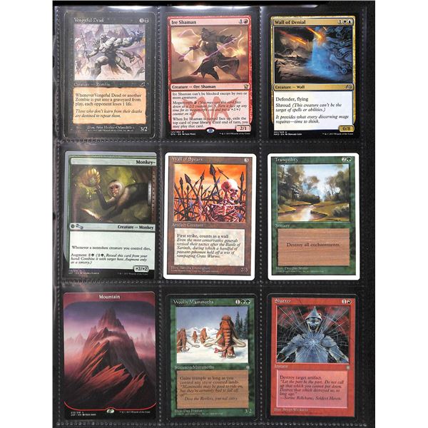 Lot Of 9 Various Magic The Gathering Cards Various Sets & Colors