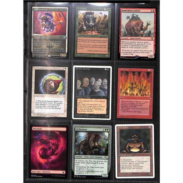 Lot Of 9 Various Magic The Gathering Cards Various Sets & Colors