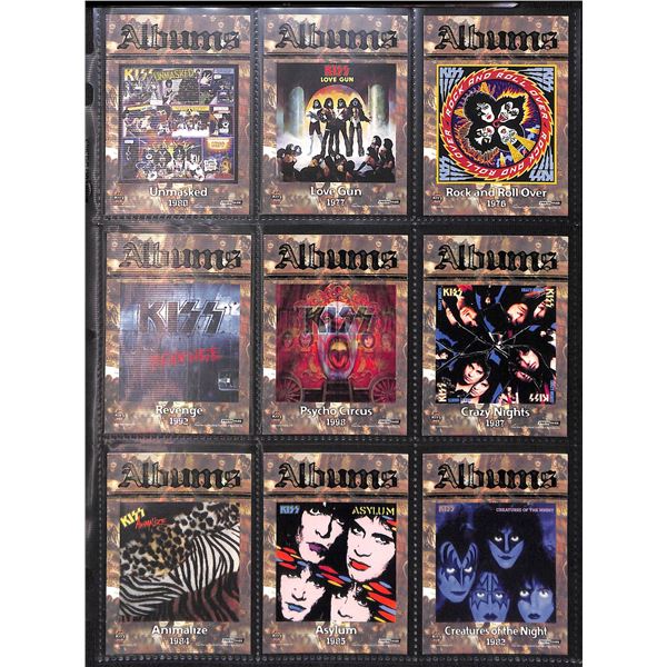 Lot Of 9 Various Kiss Rock Collector Cards