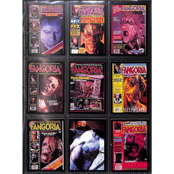 Lot Of 9 Various Fangoria Horror Collector Cards
