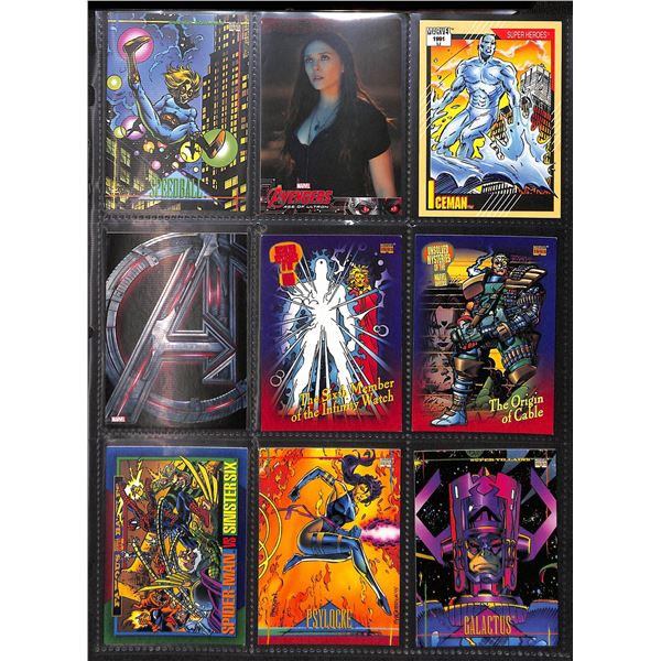Lot Of 9 Various Marvel Collector Cards