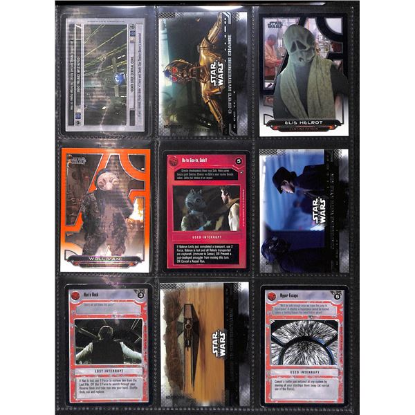 Lot of 9 Various Star Wars Collector Cards