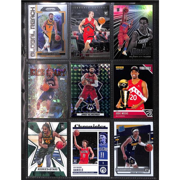 Lot of 9 Various Basketball Inserts and Rookie Collector Cards