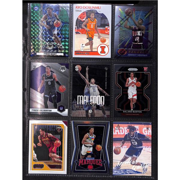 Lot of 9 Various Basketball Inserts and Rookie Collector Cards