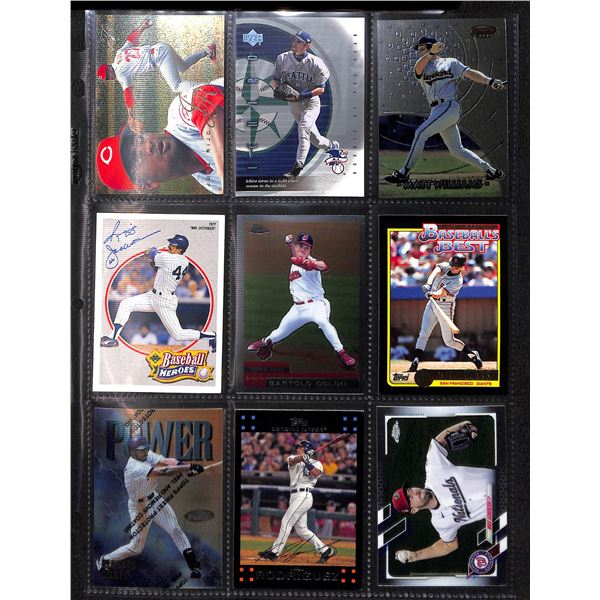 Lot of 9 Various Baseball Cards Various Teams & Players