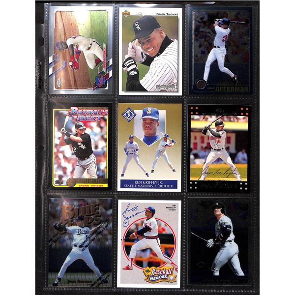 Lot of 9 Various Baseball Cards Various Teams & Players