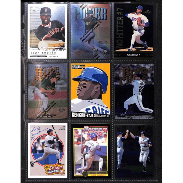 Lot of 9 Various Baseball Cards Various Teams & Players