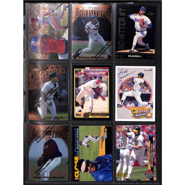 Lot of 9 Various Baseball Cards Various Teams & Players