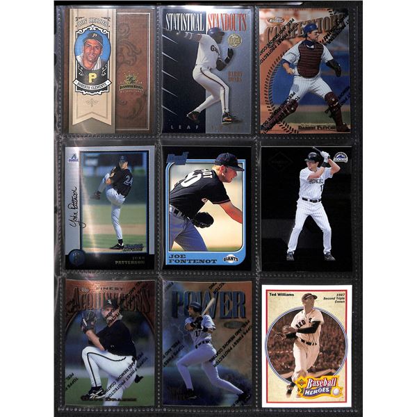 Lot of 9 Various Baseball Cards Various Teams & Players