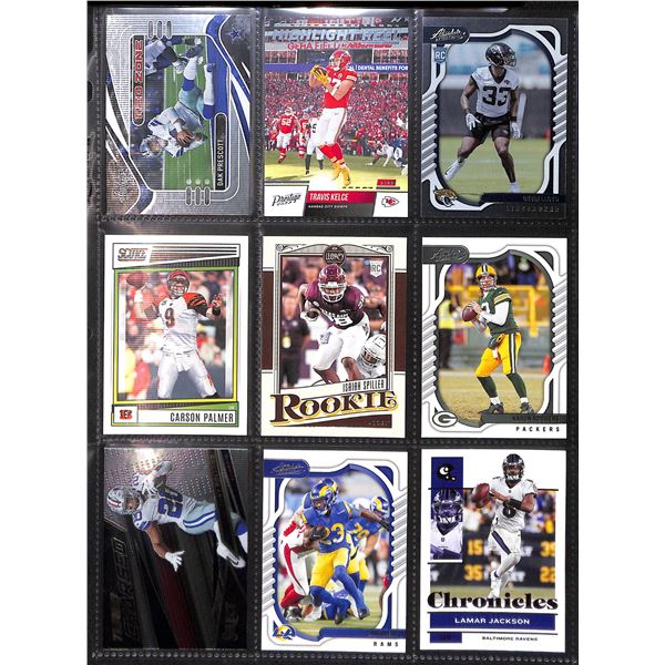 Lot of 9 Various Football Rookie & Insert Cards Various Teams & Players