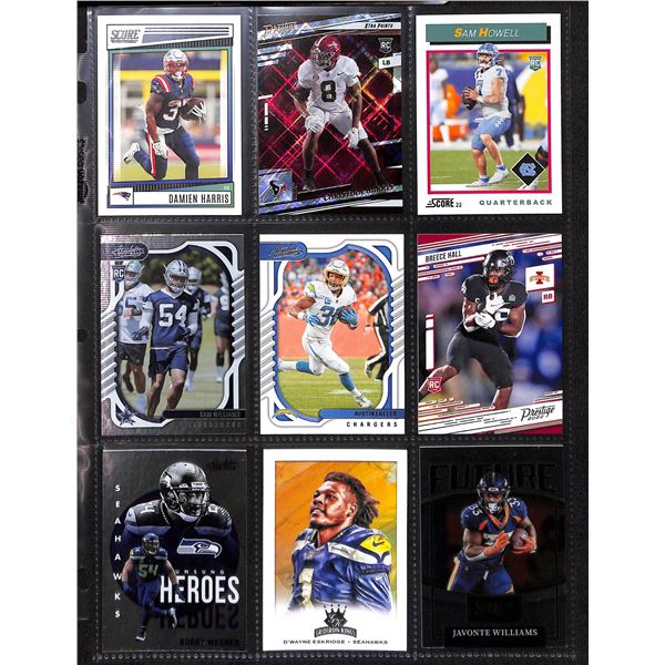 Lot of 9 Various Football Rookie & Insert Cards Various Teams & Players