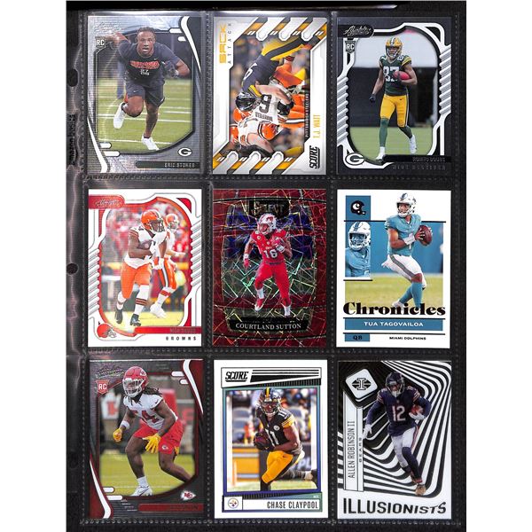 Lot of 9 Various Football Rookie & Insert Cards Various Teams & Players