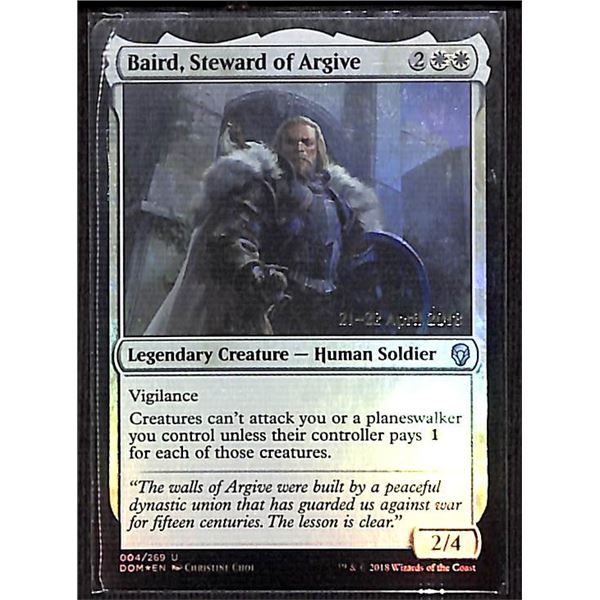 Magic the Gathering Baird, Steward of Argive FOIL Dominaria  Date Stamped Promo