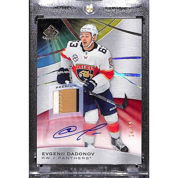 2019-20 SP Game Used Edition 14/15 Evgeni Dadonov #68 Patch Auto BV $60