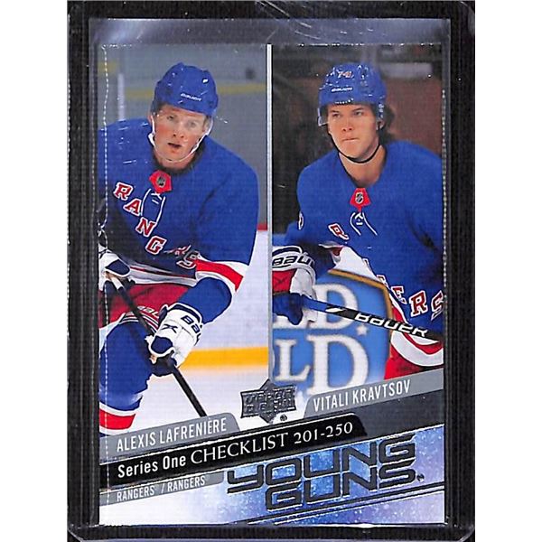 2020-21 Upper Deck Series 1 Alexis Lafreniere/Vitali Kravtsov YG Checklist