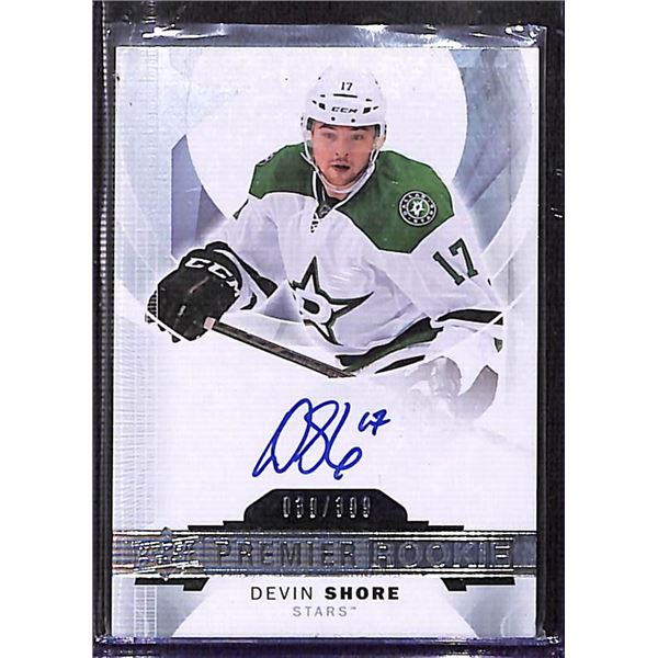 2015-16 Upper Deck Premier 39/399 Devin Shore #54 Rookie Auto RC