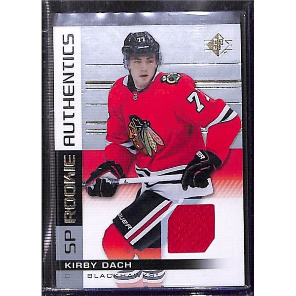 Kirby Dach 2019-20 SP Hockey SP Rookie Authentics RC Game Used Jersey BV $40
