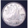 Image 1 : 1956 Canadian Silver 10 Cent Coin
