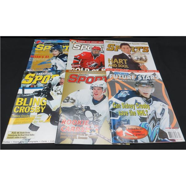 Collection Of Sports Card Magazines With Sidney Crosby Covers