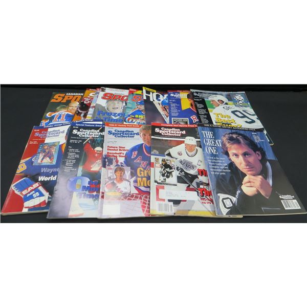 Collection Of Sports Card Magazines With Wayne Gretzky & Mark Messier Covers