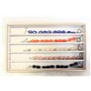 Image 1 : 5 AGATE & QUARTZ TOGGLE BRAC. IN STORAGE TRAY