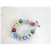 Image 1 : MURANO GLASS BEAD W CRYSTAL RING BRACELET