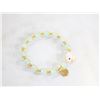 Image 1 : GREEN BEAD BABBIT STRETCH BRACELET