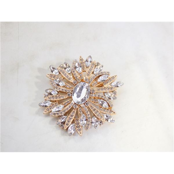 VINTAGE STYLE GP SUNBURST CRYSTAL RHINESTONE BR.