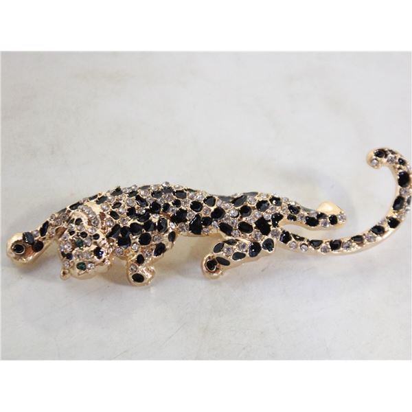 VTG. STYLE GP RHINESTONE PANTHER BROOCH