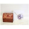 Image 1 : DOMINICAN BUTTERFLY WOOD BOX & BUTTERFLY