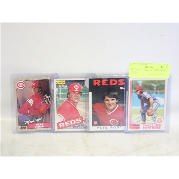 PETE ROSE – 1982, 1985, 1986, 1987 (4 CARDS)