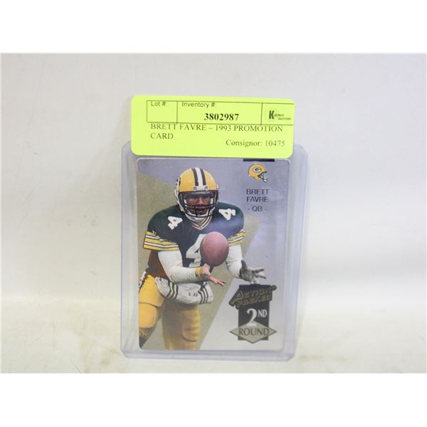 BRETT FAVRE – 1993 PROMOTION CARD