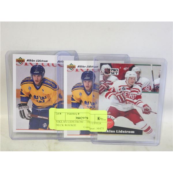 NIKLAS LIDSTROM – 1991 UPPER DECK ROOKIE